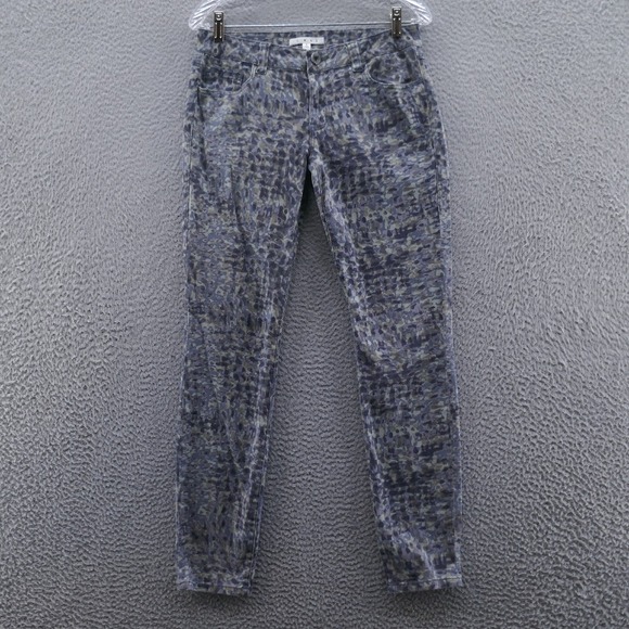 CAbi Denim - CAbi Womens Modern Camo Skinny Jeans Size 4 Gray 5 Pocket Low Rise Jegging